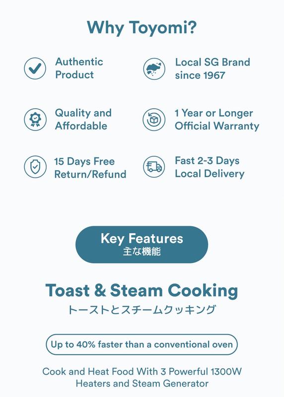 Product Introduction of Toyomi [NEW] 12L Classic Toast & Steam Oven TO 1230ST 0