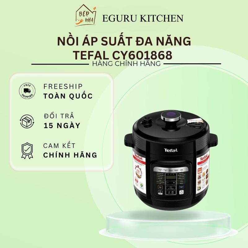 [DEAL SỐC] Nồi áp suất điện Tefal CY601868 - 6 lít, 1000W, 15 chế độ nấu, bảo hành 24 tháng