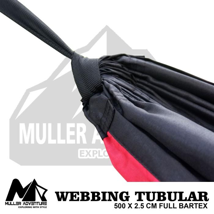 tali hammock webbing tubular full bartex 500 x 2.5 cm sepasang webbing 3