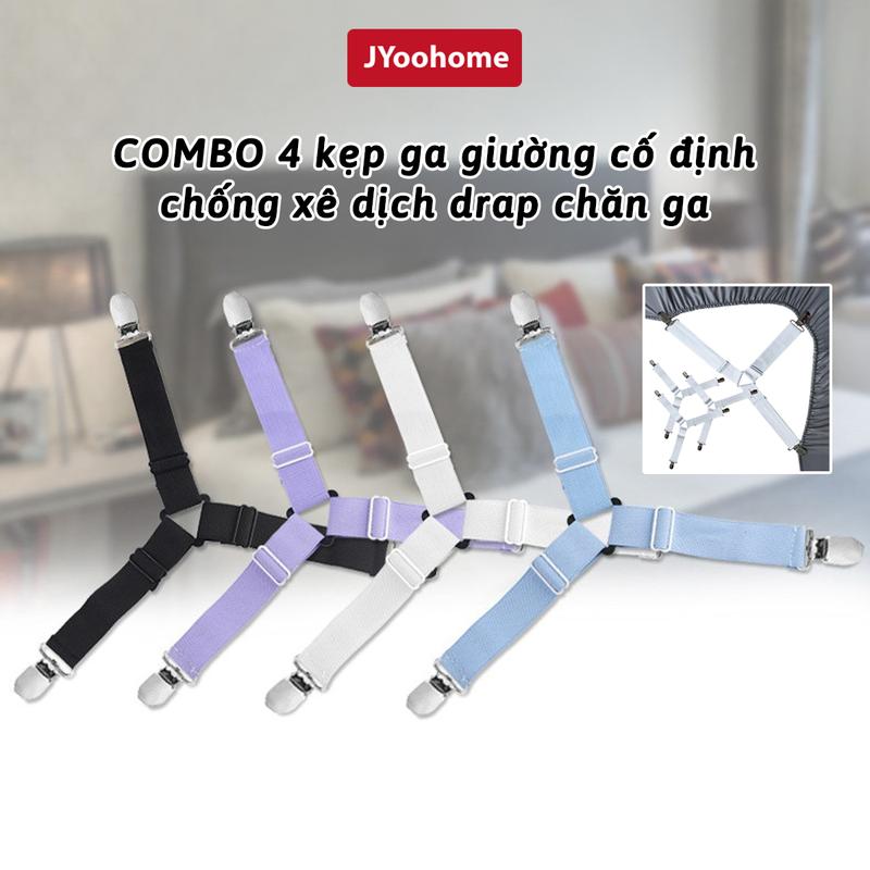 COMBO 4 Kẹp Ga Giường Cố Định Ga Chống Xê Dịch JYoohome Kẹp Cố Định Drap 3 Chấu Tiện Lợi