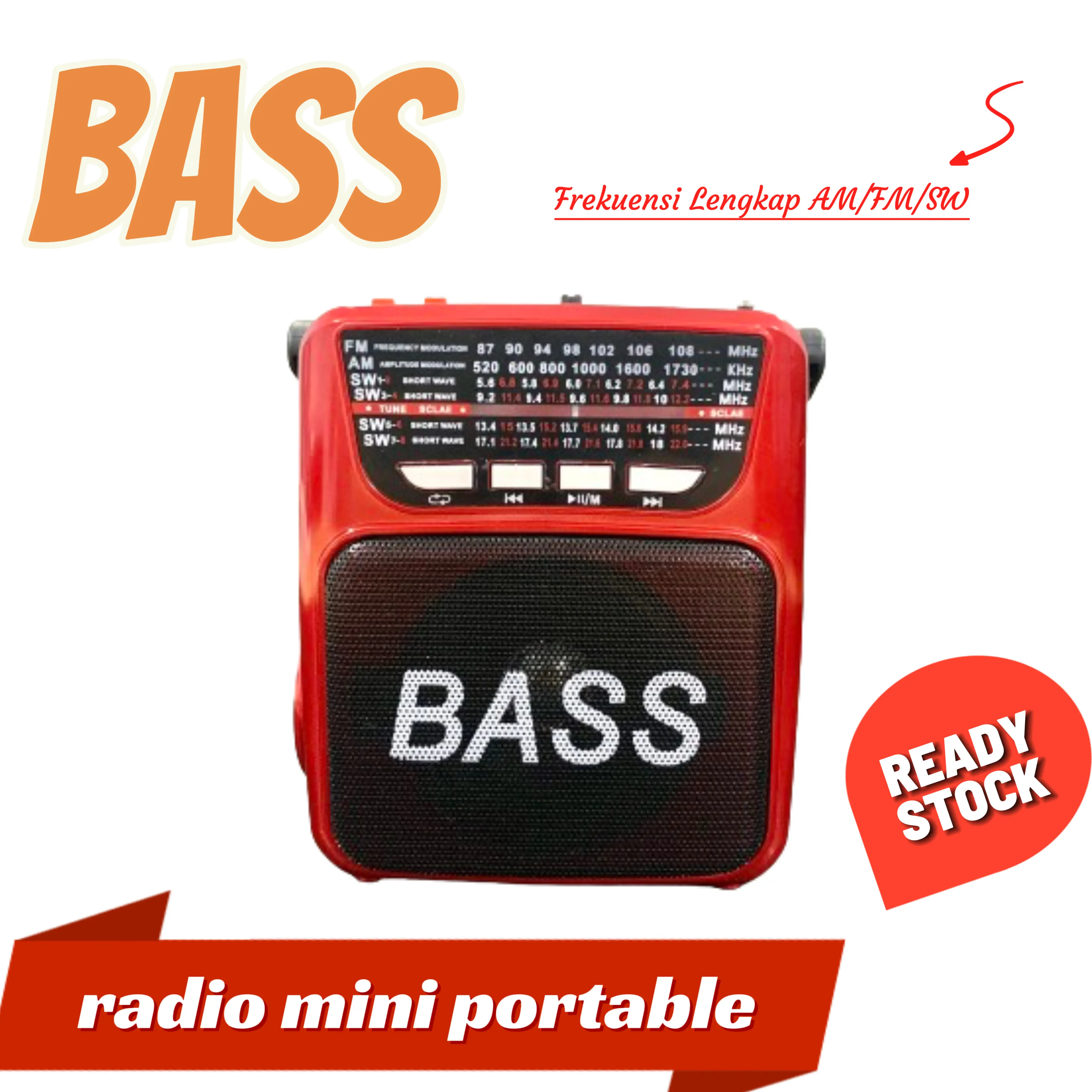 Speaker Radio Bluetooth Portable Rolinson RL-4049BT Bass