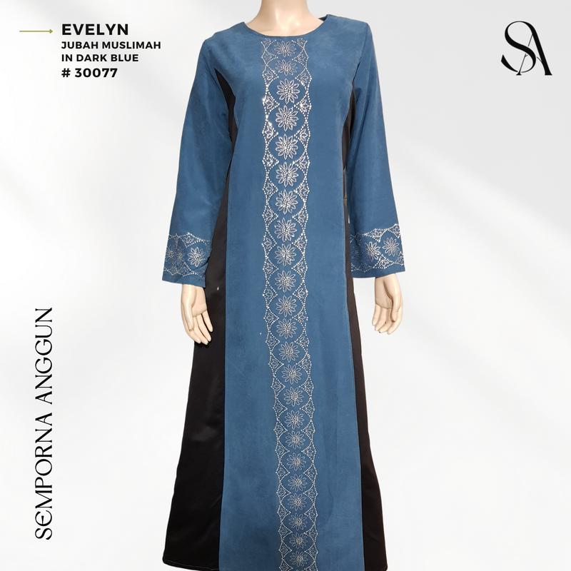 JUBAH MUSLIMAH - Bermanik, 7 warna | EVELYN #30077 - TikTok Shop Malaysia