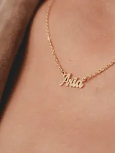 Kalung Nama Custom Mini Lapis Emas 24k - Kl 089