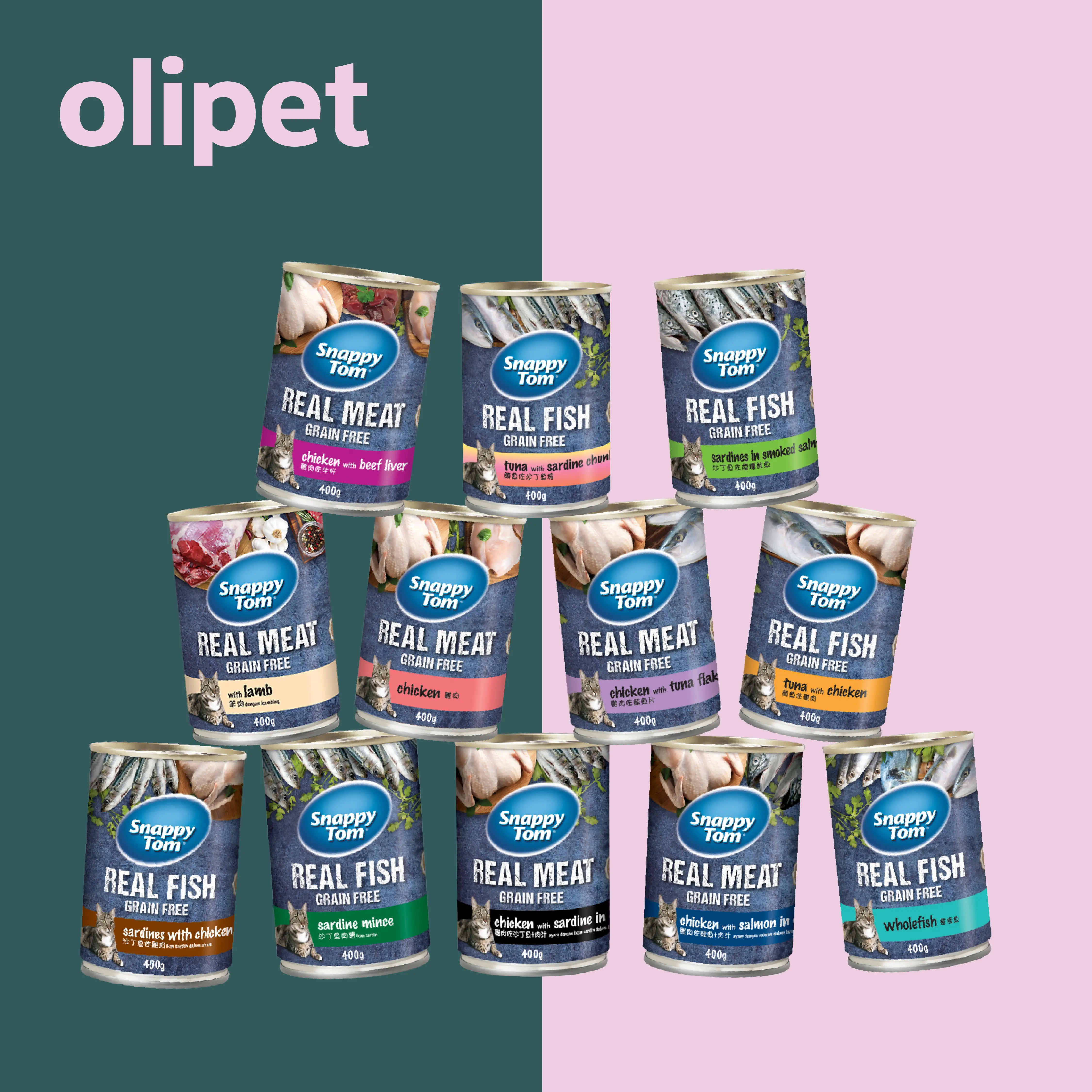 Snappy Tom Canned Food (Cat Wet Food) - 400g / Snappy Tom 400g /