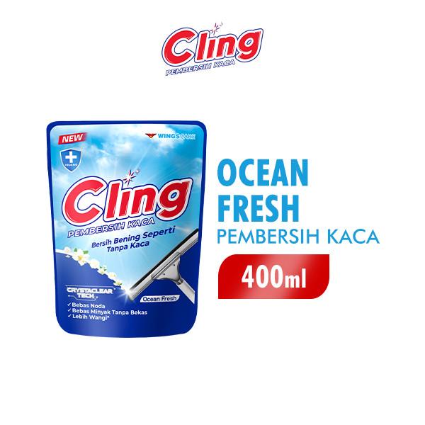Cling Pembersih Kaca 400 ml - Ocean Fresh