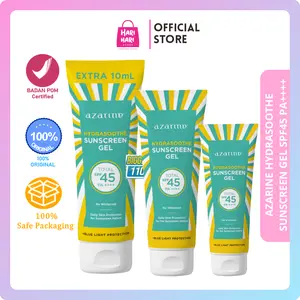 AZARINE Hydrasoothe Sunscreen GEL SPF45 PA++++ 30ml|50ml|110ml Berminyak Wajah