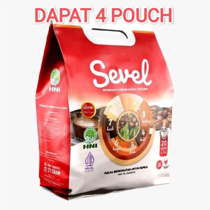 Gambar KOPI SEVEL DAPAT 4 POUCH (1 pouch isi 20sachet) Original dari RukunSantoso_NEW Kota Bekasi Tokopedia
