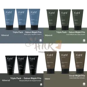 Kahf Men Face Wash Triple Pack 100ml (3pcs) - Sabun Pembersih Wajah Pria Membersihkan Muka Facial Perawatan Mencerahkan Laki Kahf Men Face Wash Triple Pack 100ml (3pcs) - Sabun Pembersih Wajah Pria Membersihkan Muka Facial Perawatan Mencerahkan Laki