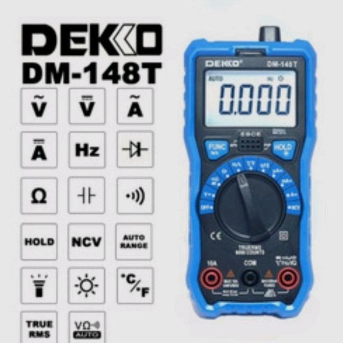 Jual Dekko DM148t Auto Range Digital Multimeter Multitester Avometer ...