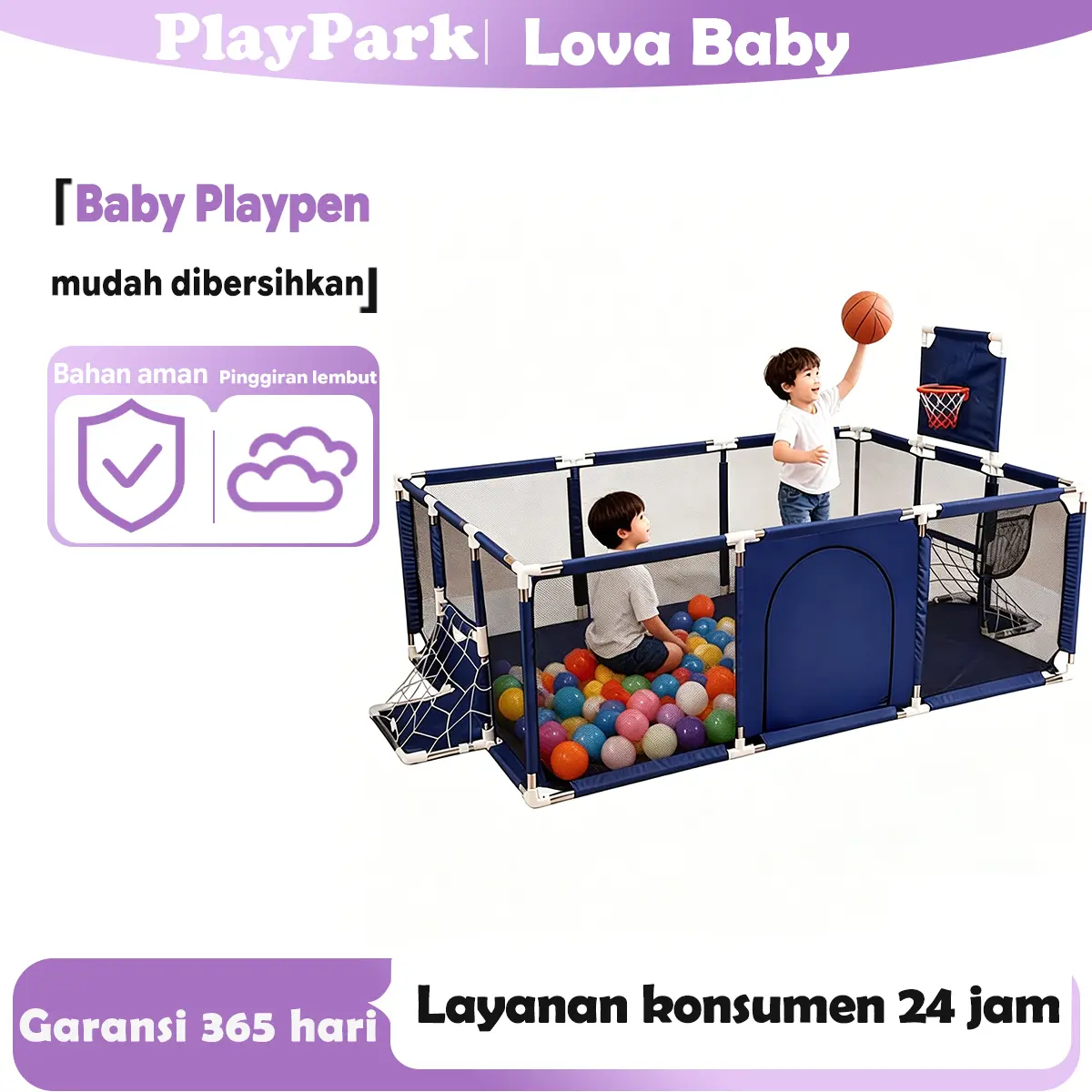Baby Playpen Keranjang Mandi Bola Pagar Mainan Anak/Pagar Bayi/Kolam Mandi Bola Anak/Mainan Tenda Anak/Tempat