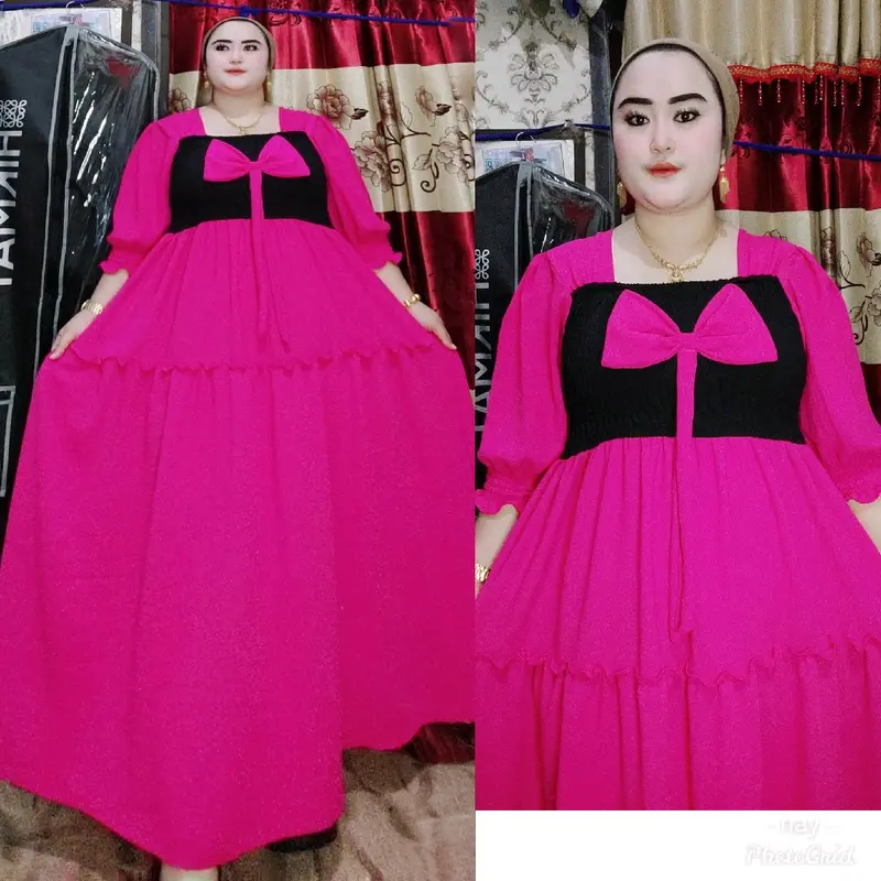 Marimar Dress Tangan panjang  cringkel airfloe 8