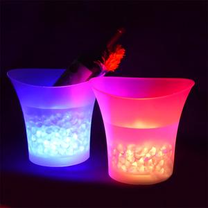 hielera led 5l rgb cambio automático multicolor, cubeta para botellas con luz ambiente para fiesta y bar