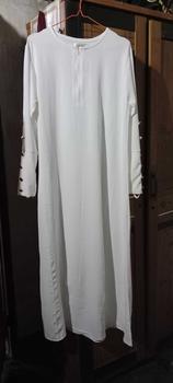 Product Review of Zulfa Abaya Gamis Simple Wanita Syari Dress Basic Bahan Crinkle Airflow – Bahan Premium untuk Busui dan Wudhu Friendly dengan Model Cuttingan A-Line from i**🪽 0