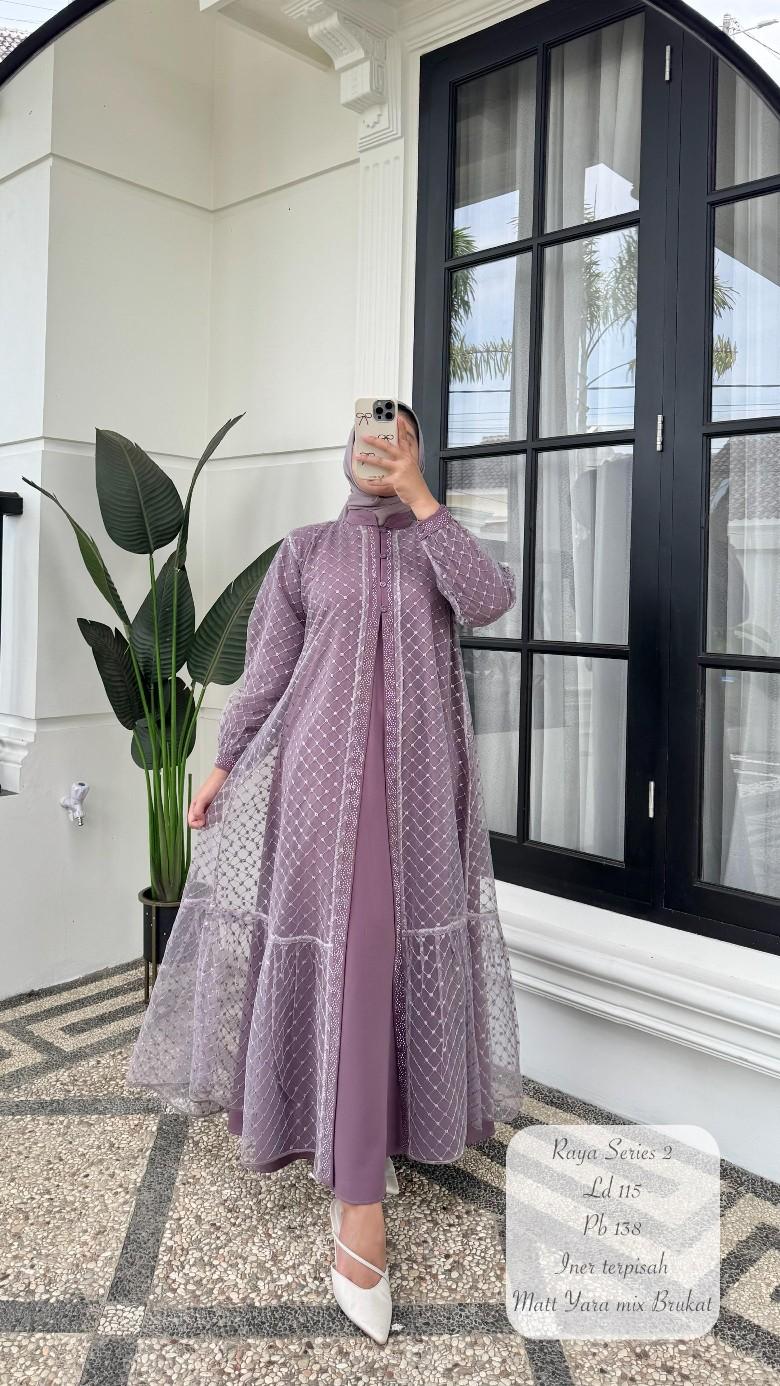 Product Introduction of Gamis Raya Series 2/ Busui Friendly by Annisa/ Raya Dress/ Gamis Viral Baju Muslim Cantik Mewah 8