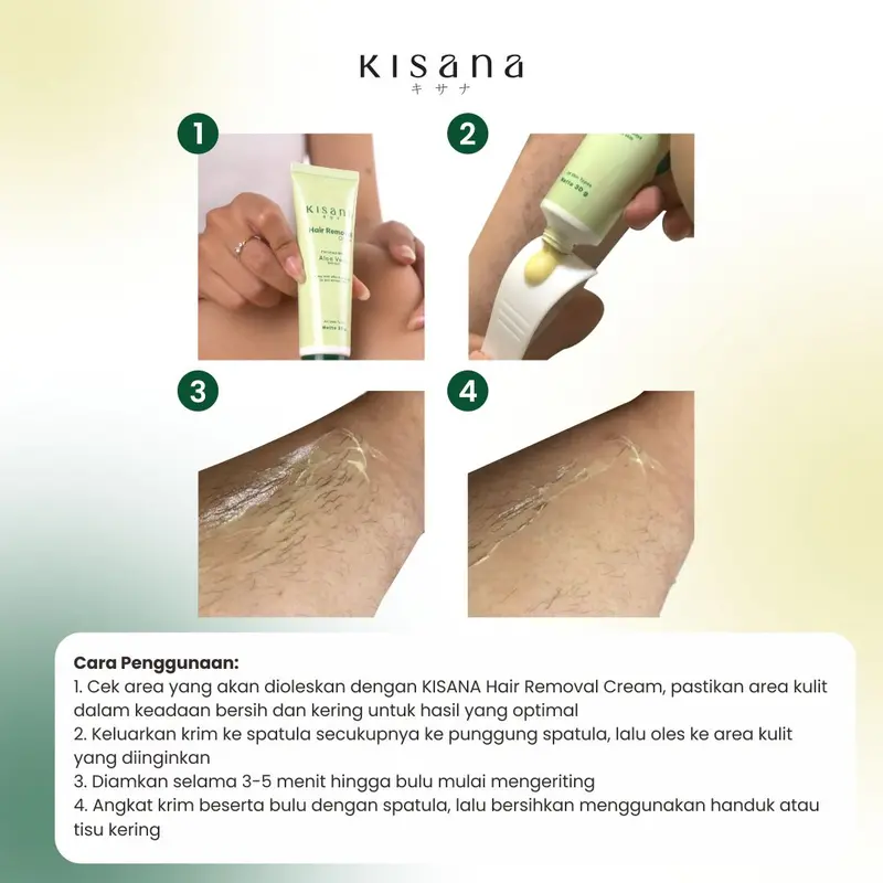 [BELI 3] KISANA Hair Removal Cream Normal Skin 30 gr - Krim Penghilang Bulu untuk Cukur Rambut dan Perawatan Ketiak 3