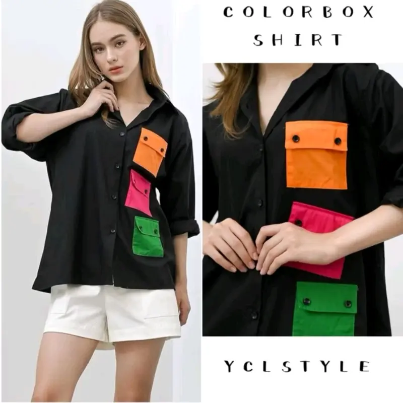 COLOURBOX POCKET SHIRT/ KEMEJA KANTONG WARNA 2