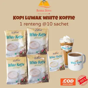Kopi Luwak White TOP Gula Aren (30sachet) 20gr  Robusta Bubuk Susu Coffee Coffe