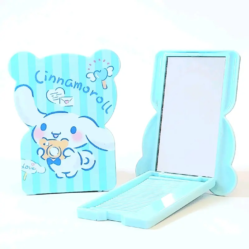 MARU - SET CERMIN SISIR KUROMI AND FRIENDS ERGONOMIS UNTUK TETAP CANTIK 1