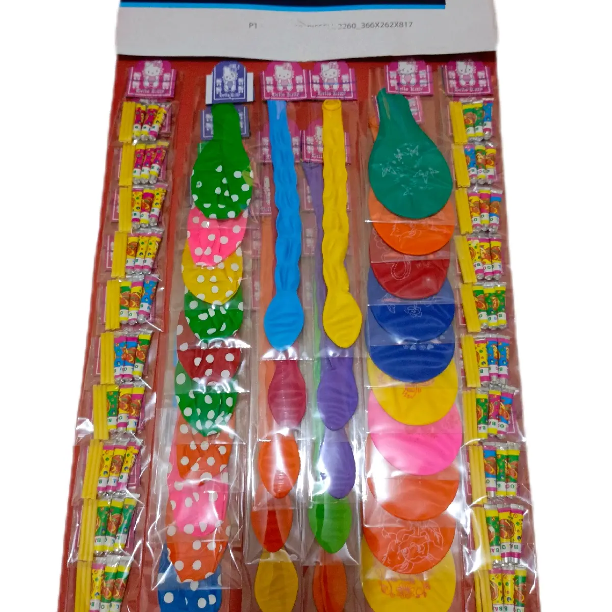 mainan anak balon campur lembaran isi 50 pcs siap jual serba seribu