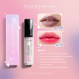 PLAN.B Magic Color Lip Serum | Serum Bibir Berkilau & Berwarna | Perawatan Bibir Plump & Segar | Lip Gloss BPOM NA 18241301169 Halal