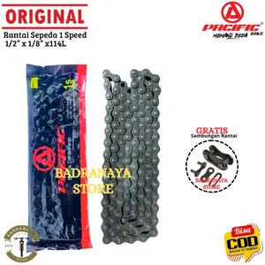 Rantai Sepeda Single Speed Rante Untuk Semua Jenis 1 Speed ½” x 1/8” x 114L Pacific