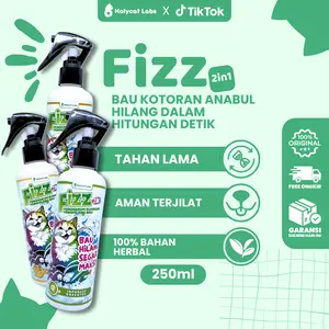 Holycatlabs Odor Remover Penghilang Bau Kotoran Poop Peep FIZZ Aman Terjilat Hewan Peliharaan 250ML