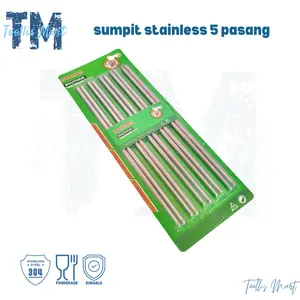 Sumpit Makan Stainless Steel 5 Pasang