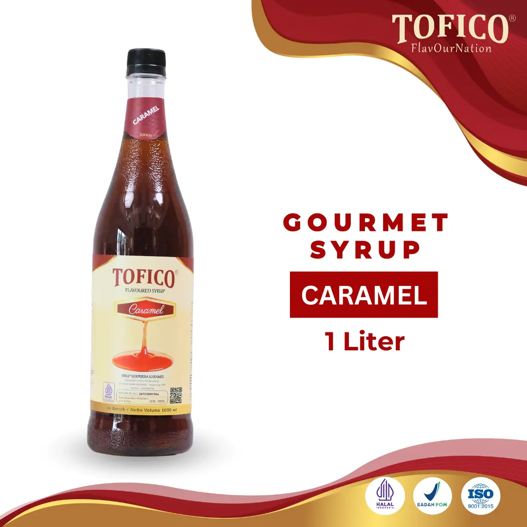 Syrup Caramel Tofico / Sirup Rasa Caramel Premium 1 Liter / Tofico Syrup Official