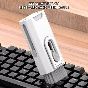 Kit pembersih digital multifungsi 8-in-1 untuk ponsel, komputer, keyboard, celah, penghilang debu, pembersih layar, kain mikrofiber, sikat pembersih, blower udara, pembersih celah headphone, alat pembersih dekontaminasi