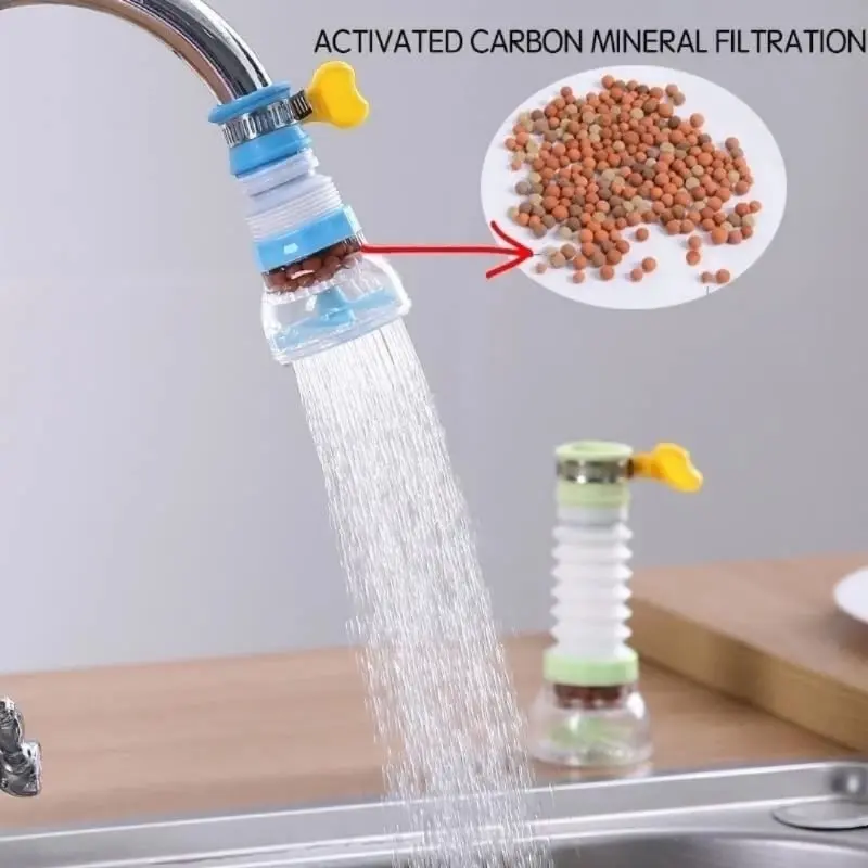 PSM - Sambungan Saringan Kran Air Filter Keran Flexibel 360 Derajat Anti Splash Hijau 6