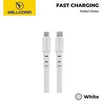 Gambar Kabel Data Wellcomm Fast Charging 3A Flat Motif W Type-C To Iphone 1M - BLACK dari wellcommofficialstore Kota Tangerang Selatan 3 Tokopedia
