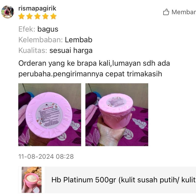 Handbody Platinum 100gr untuk kulit susah cerah, susah putih dan kulit tebal 3