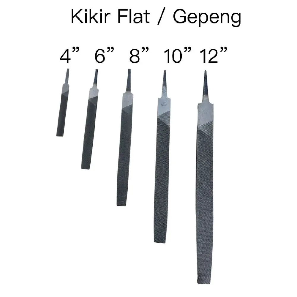 Kikir Besi Flat / Kikir Besi Gepeng 4” / 6” / 8” / 10” / 12” Kualitas TCT KS