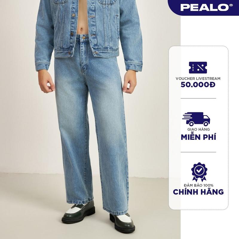  Quần Jeans PEALO form Straight Fit chất liệu cao cấp Menswear 