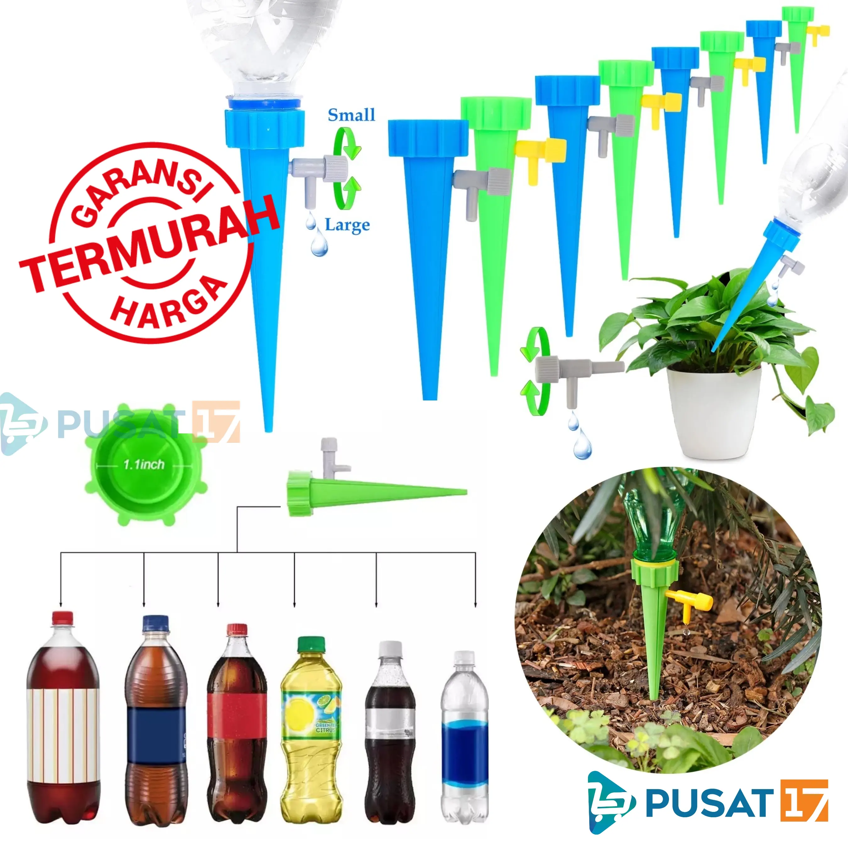 PUSAT17 TETES TANAMAN OTOMATIS / ALAT SIRAM TANAMAN / KRAN TAMAN / IRIGASI KEBUN