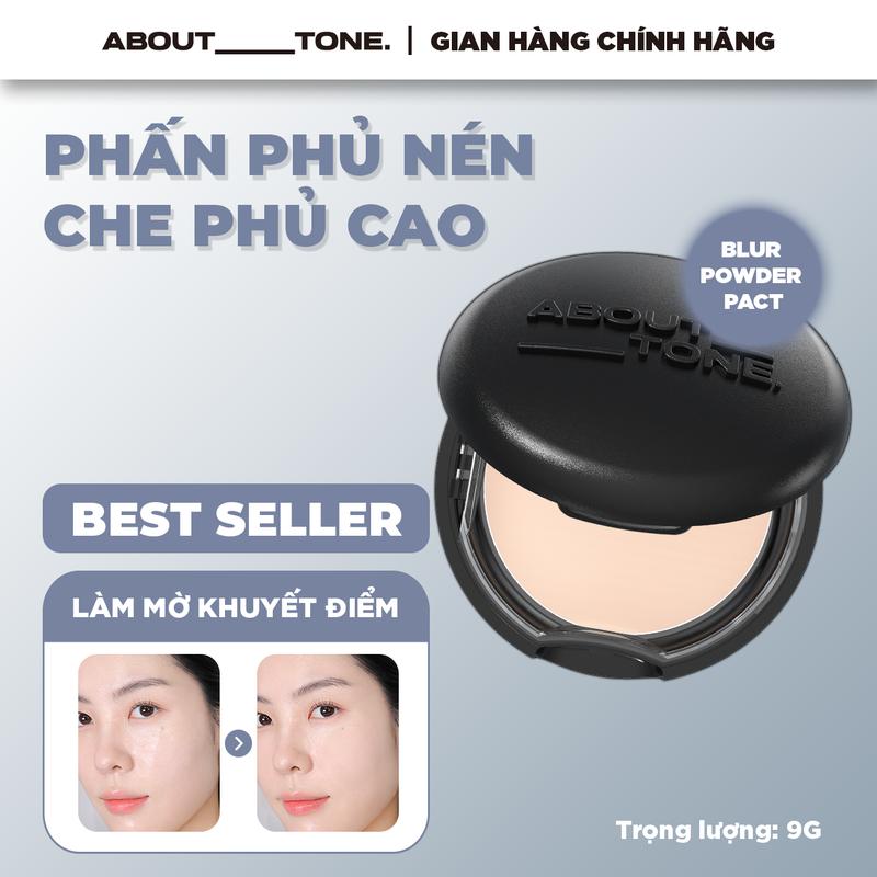 Phấn Phủ Nén About_Tone Blur Powder Pact Che Phủ Làm Đều Màu Da Kiềm Dầu 8g