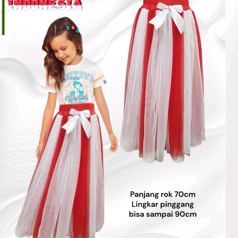 Rok tutu edisi ibu dan anak (bisa beli terpisah) rok tutu merah putih / rok tutu panjang / rok tutu seragam / rok tutu agustus 6
