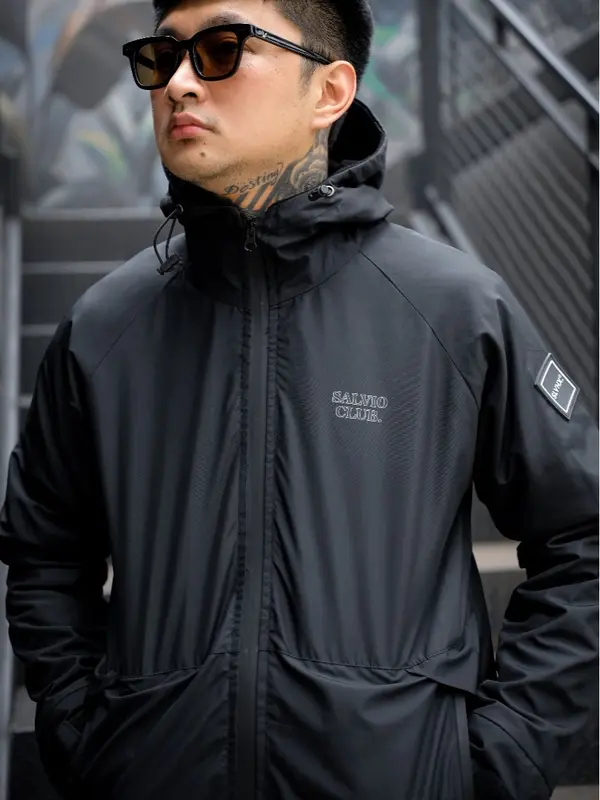 MEZOTIK - JAKET PARASUT WINDBREAKERS WATERPROFF XXX SALVIO HEXIA HITAM 4