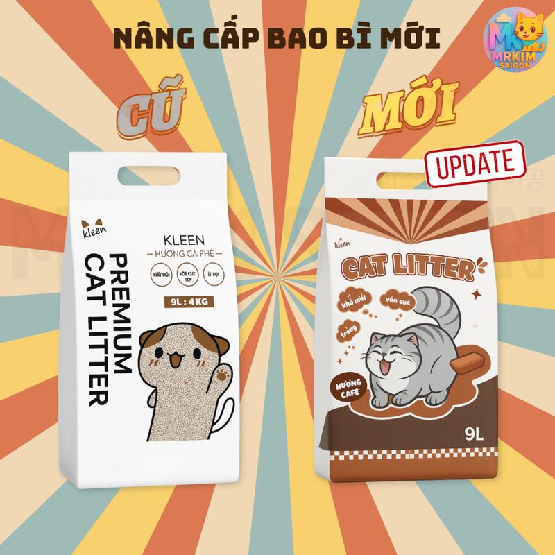 [Bao Bì Mới] Cát Vệ Sinh Cho Mèo 9L/3.8Kg Cát Mèo Vệ Sinh Khử Mùi Diệt Khuẩn MrKim SaiGon  đấtsét