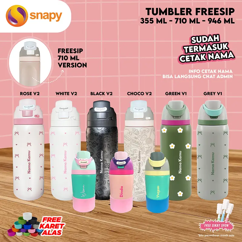 Botol Minum Tumblr Custom Insulated Water Bottle Freesip Tumbler 0