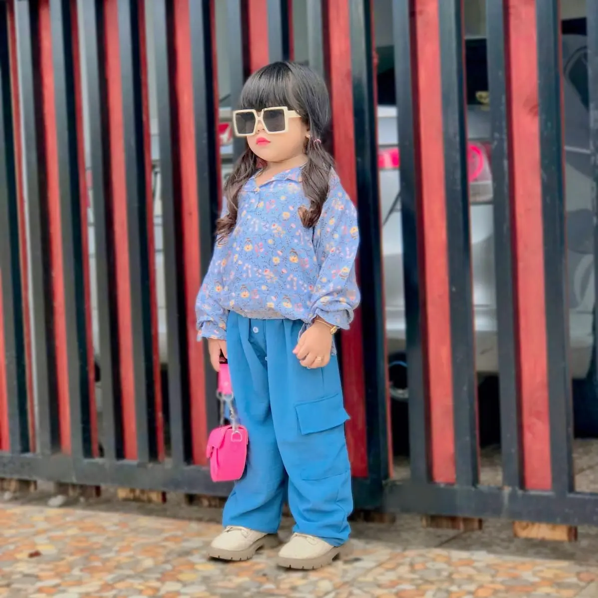 SetCel Cargo Anak Perempuan/Couple Ibu dan anak Baju Celana