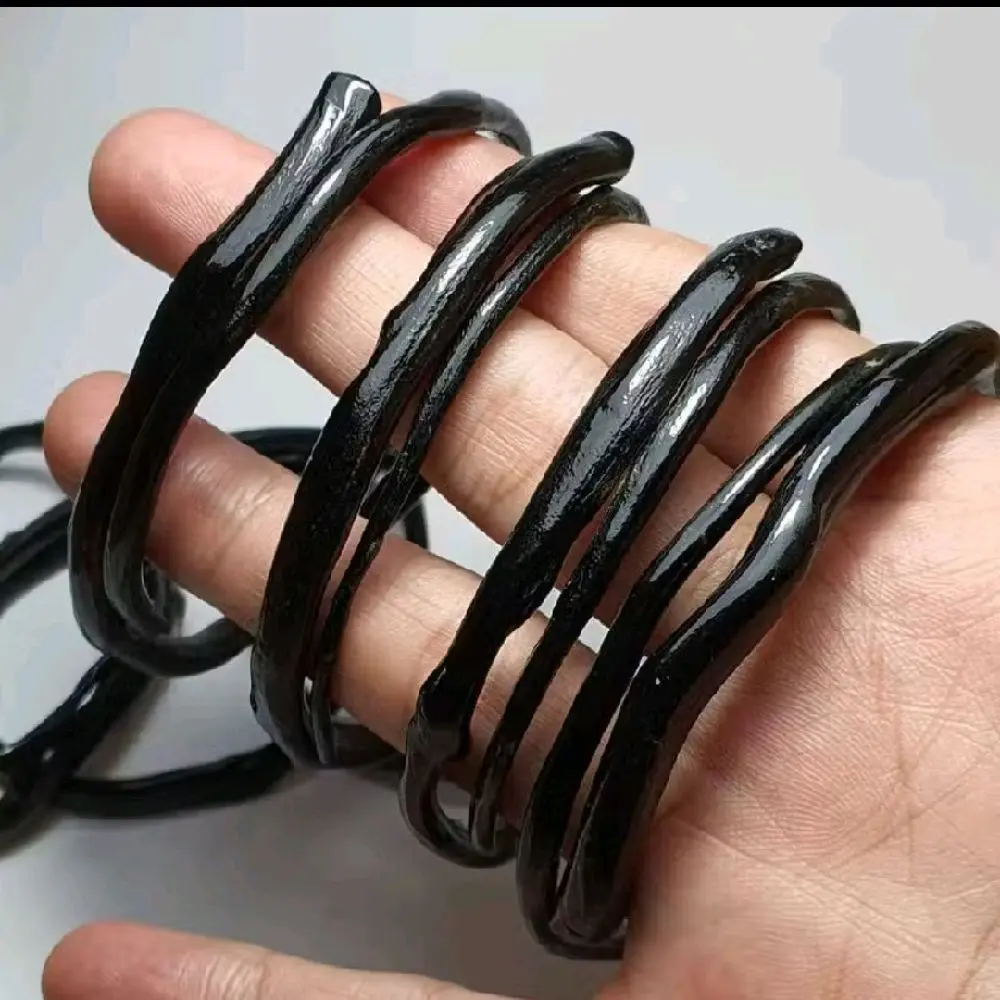 accessories gelang akar bahar hitam minimalis size kantoran