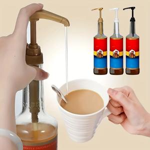 Conjunto de 5 piezas: dispensador con bomba para jarabe de café y bombas sin derrames para aromatizantes Torani, accesorios para barra de café en casa, dispositivos de medición para latte #CoffeeTok #HomeCafe