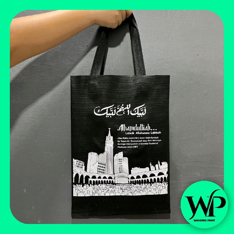 Tas Haji Hitam Elegan - Goodie Bag Premium 25x35cm untuk Perlengkapan Ibadah 1