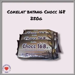 CHOCC 168 Cokelat Blok 250g / 500g / 1kg – Cokelat Compound Leleh Serbaguna untuk Topping, Coating, dan Isian Kue