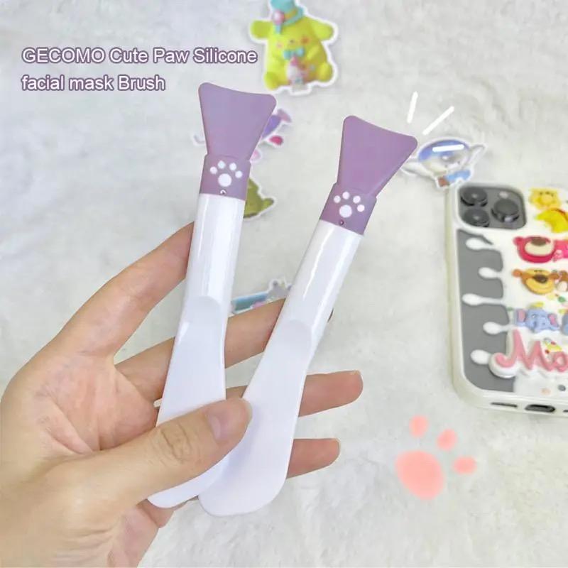 Product Introduction of 【SG READY STOCK】1 Pcs Face Cleaning Stick Professional Double Head Makeup Brushes Silicone Face Mask Brush Makeup Tool Double-headed Scraper U-shaped Silicone Skin Care Tools 2