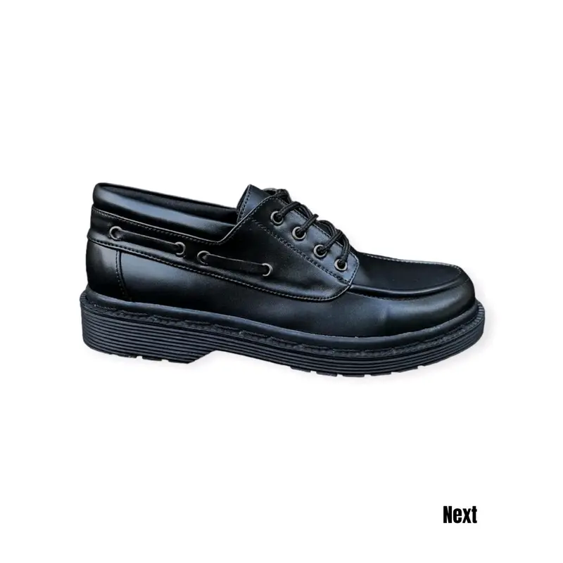 Sepatu Pantofel Pria/BG 005/Empat hole kerja Skena  Star boy terbaru/Sepatu Dokmart Kulit Sintetis premium Karet Shoes Hitam Black 4
