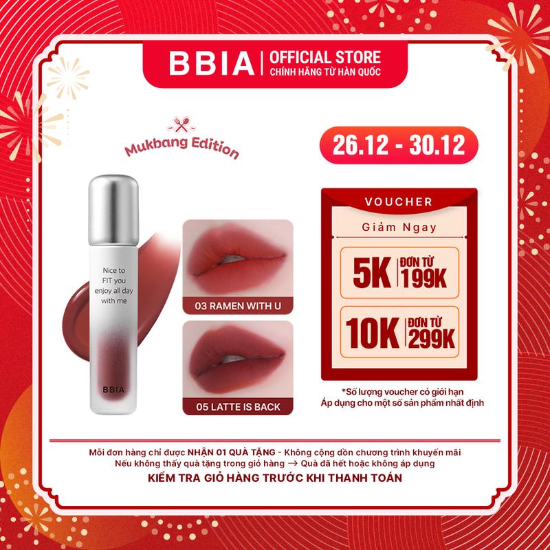   BBIA   Mukbang  Son tint lì lâu trôi bền màu BBIA Air Fit Tint 4g 