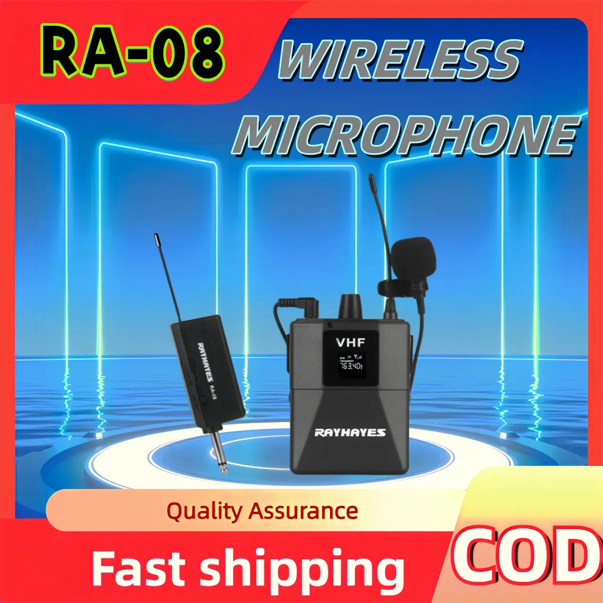 WIRELESS MICROPHONE【RA-08】Lapel Microphone For Teaching Portable Noise-cancelling Plug And Play Strong Signal For Conference/Teacher Mic Product Features: