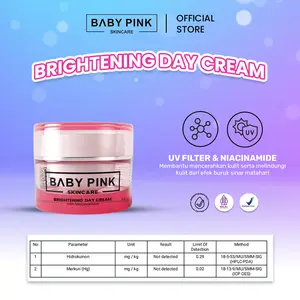 BABY PINK SKINCARE - Brightening Day Cream with Niacinamide Krim Siang dengan UV Filter Membantu Mencerahkan Wajah 10Gr